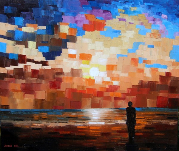 Sunset on Crosby beach