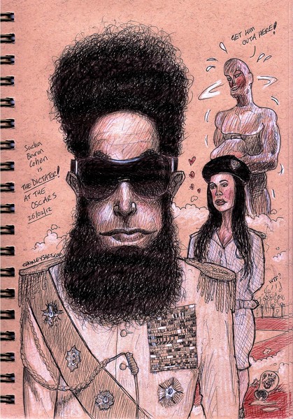 Sacha Baron Cohen - The Dictator at the Oscars!