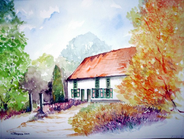 Old small Flemish house