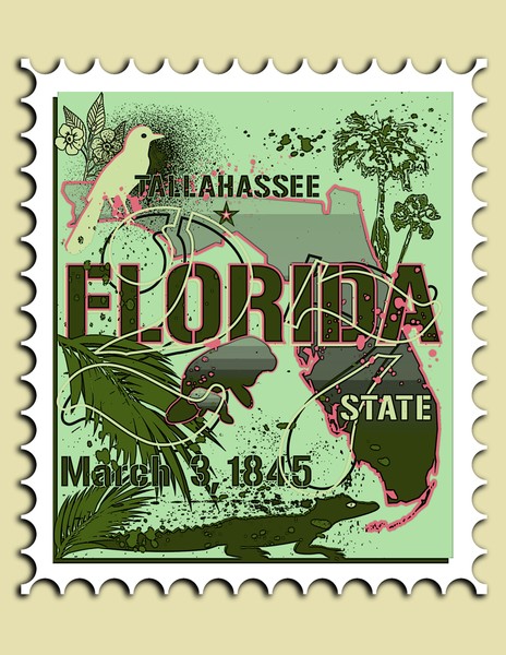 Florida Stamp Poster