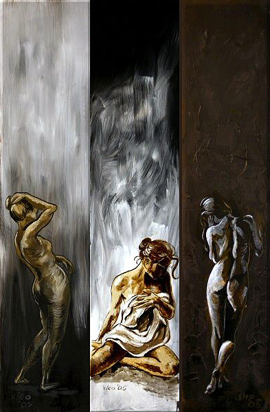 Triptych Nude Study