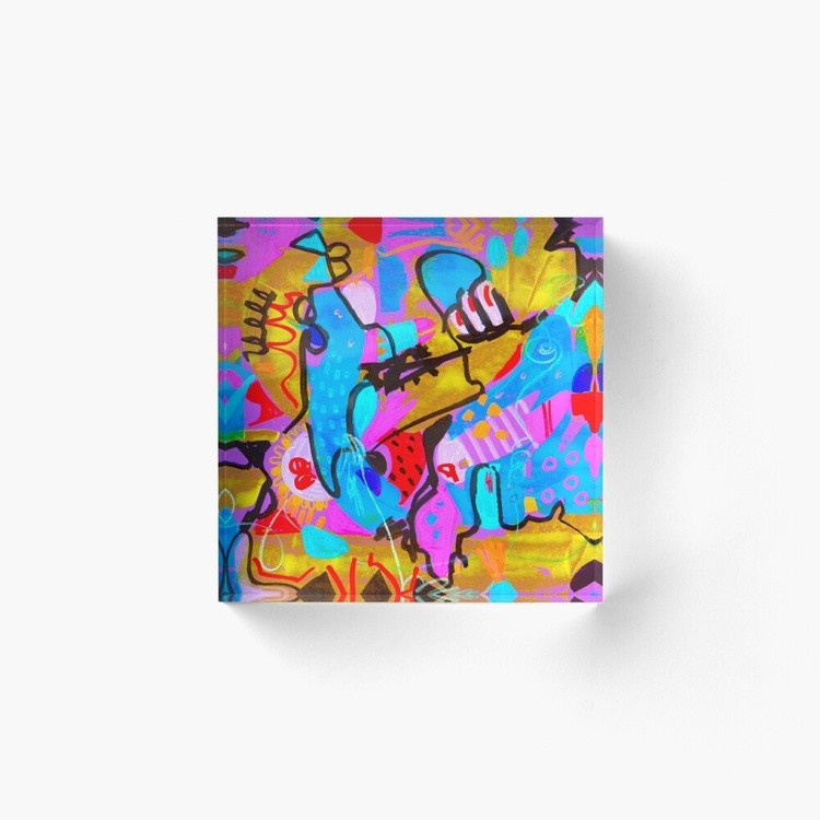 Acrylic block designed by Veera Zukova. available on Redbubble worldwide