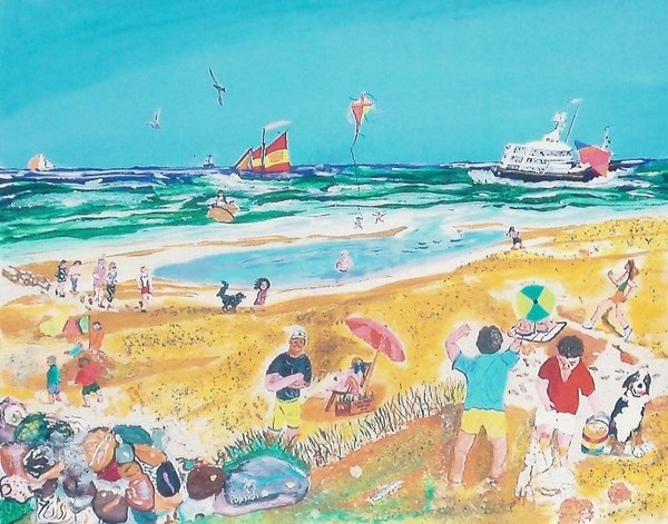 Beach Scene on Delmarva.