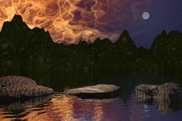 Fire Over The Lake