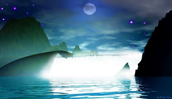 Bridge Troubled Waterfall V2