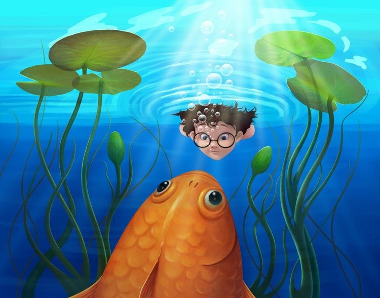 Boy and Goldfish