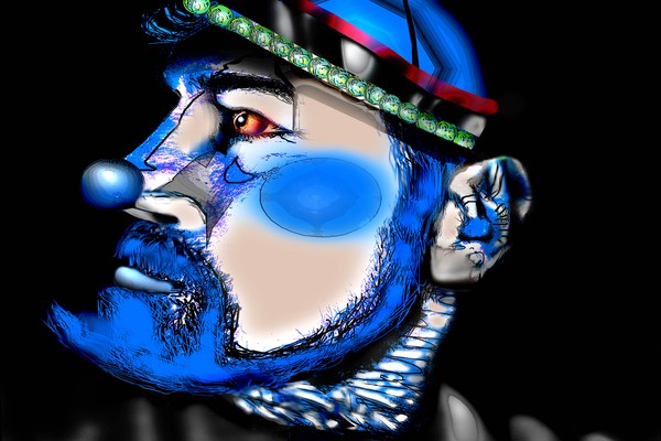 Blue clown...