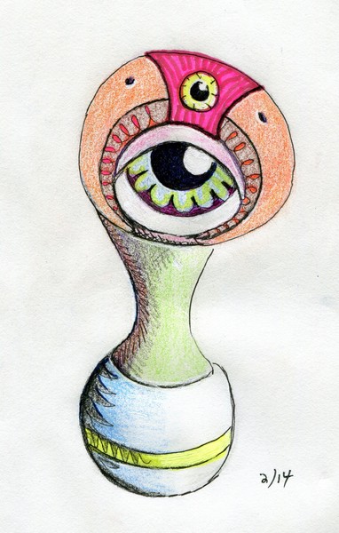 Janus Bird and Eye II (original sketch)