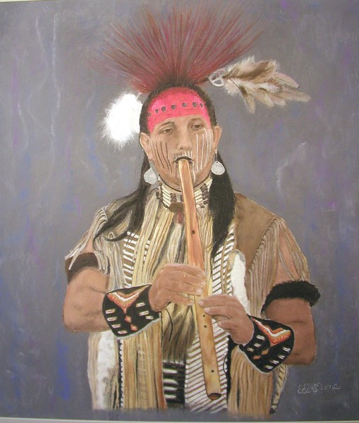 Flute Player (Pastel)