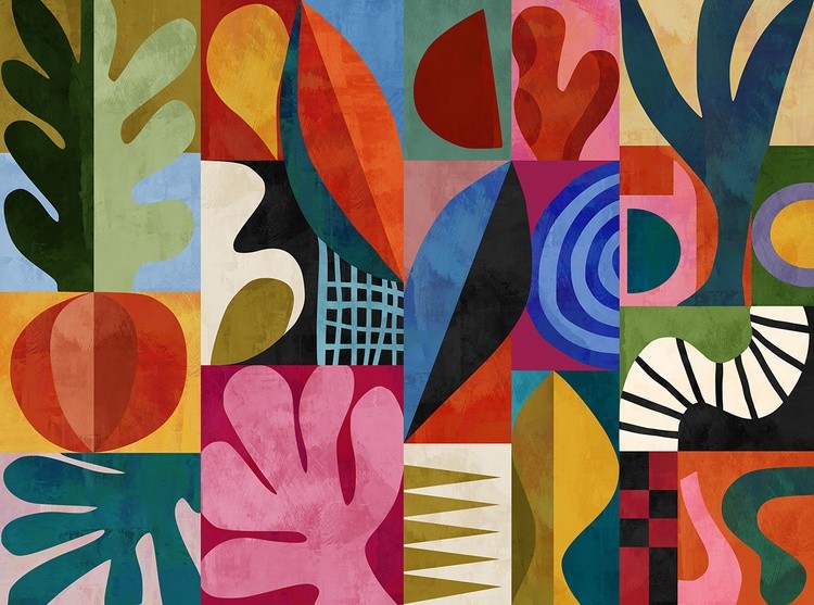 Bold Geometric Botanical Shapes2
