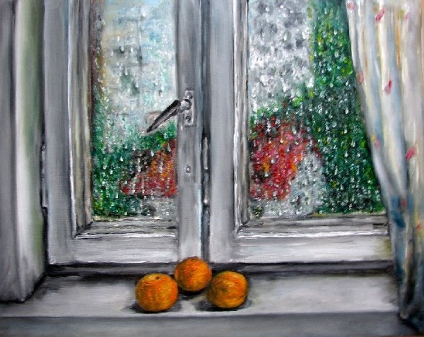 Sounds of Rain original oilpainting