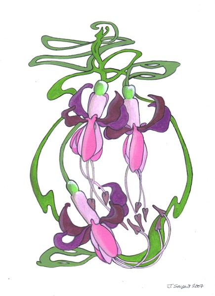Art Deco Fuschia
