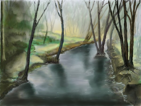 Misty spring morn