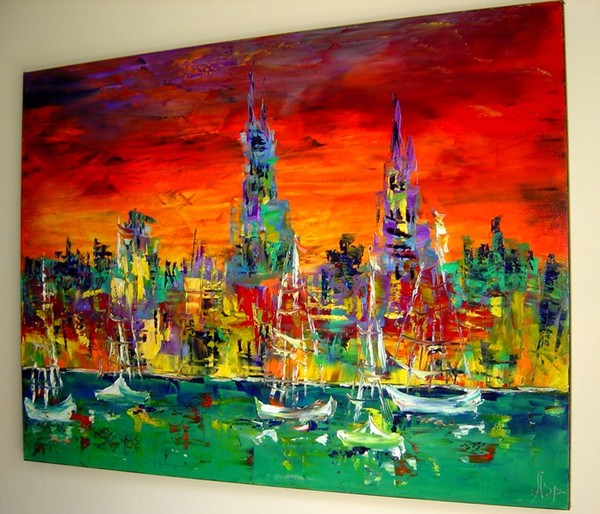 Chicago oil painting