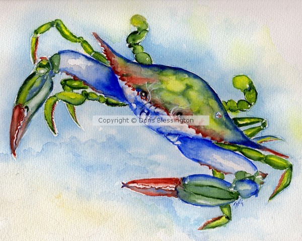 Happy Tybee Blue Crab