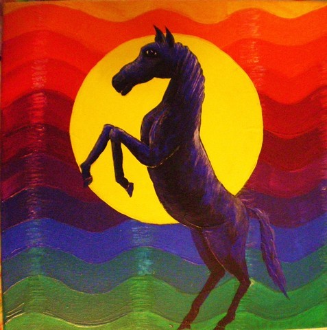 Black Stallion0208 40x40cm