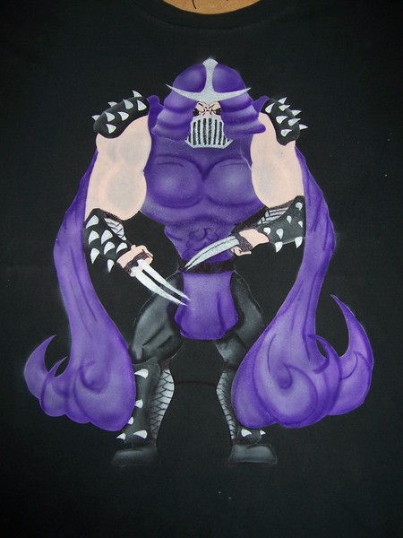 Shredder on black shirt