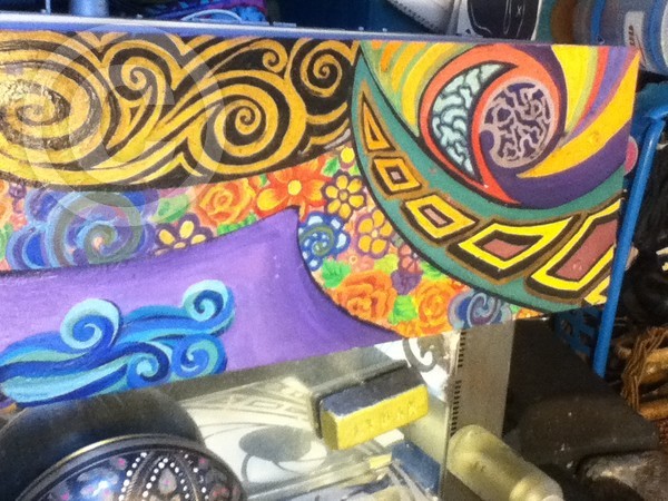 acrylic painted shelf