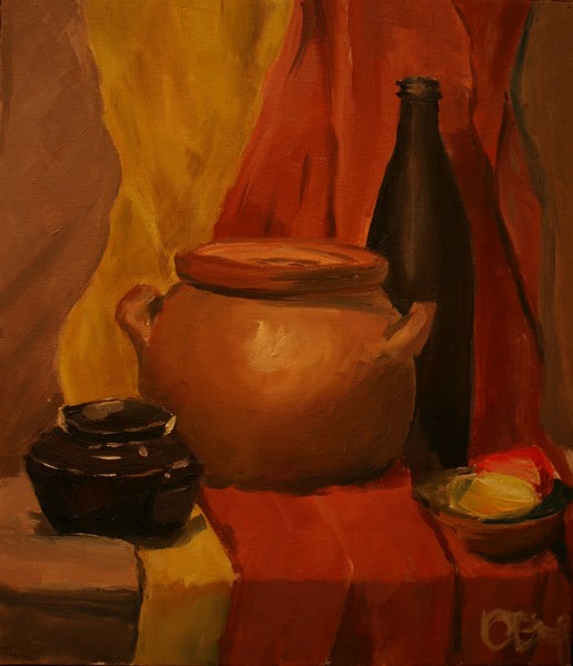 Still life in browns