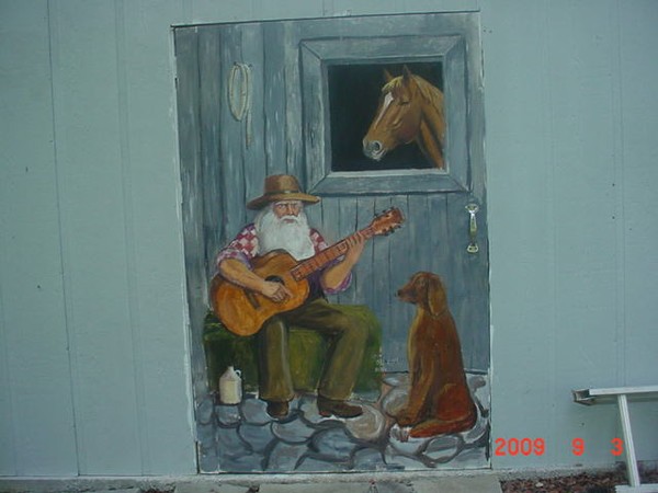 shed door mural
