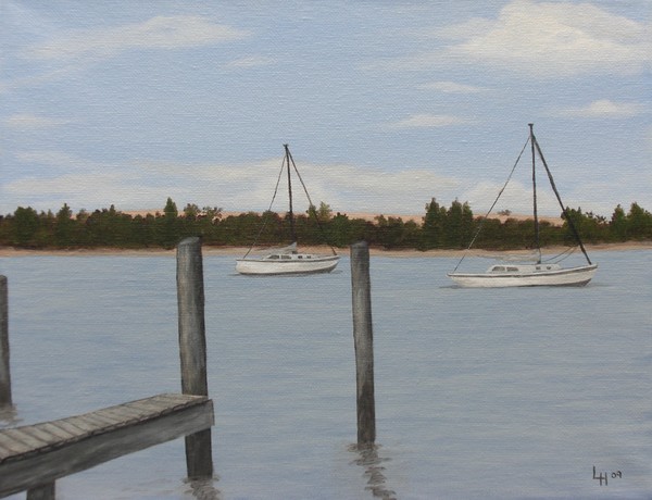 Anchored at Carrot Island