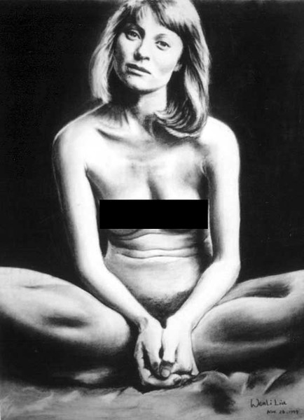 sitting woman