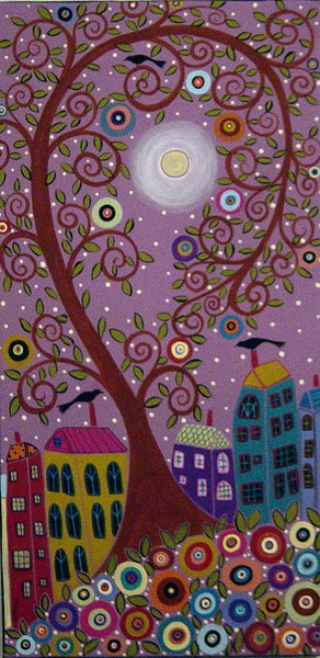 Birds, Houses & A Swirl Tree 