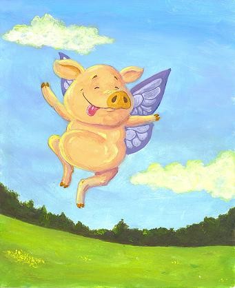 Content Piggy (flying!)