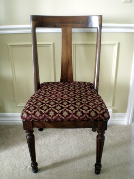 black walnut chair