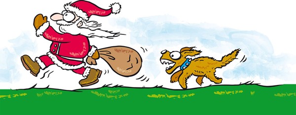 Santa in a hurry