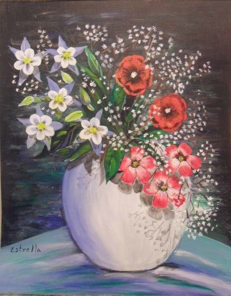Flowers on white