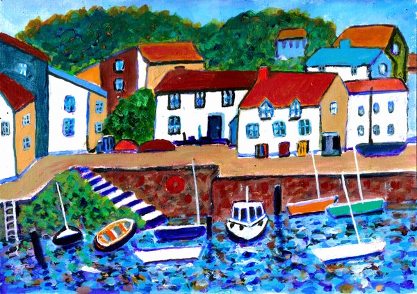 CORNWALL: A VIEW OF POLPERRO HARBOUR