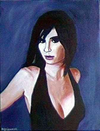 girl in dark dress