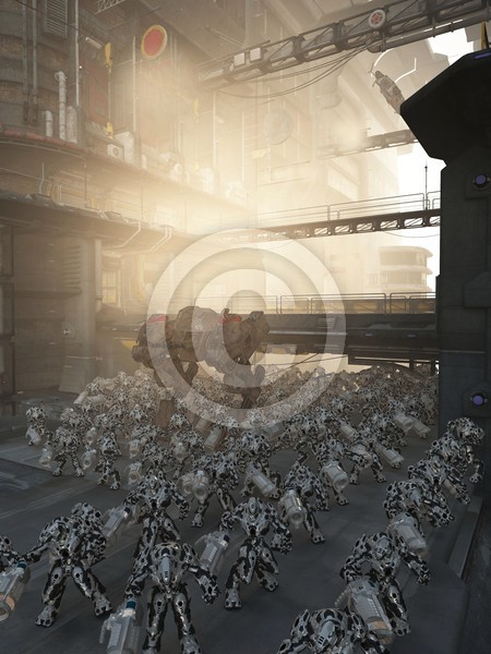 Urban Pacification - Science Fiction City Scene