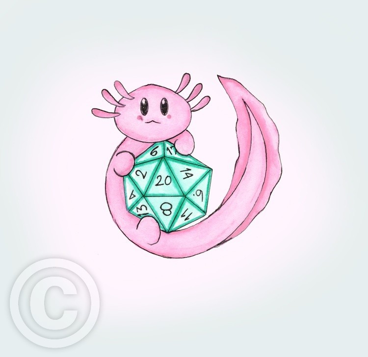 Axol with Dice