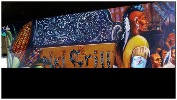 Piki Grill Murals Logo/Warrior