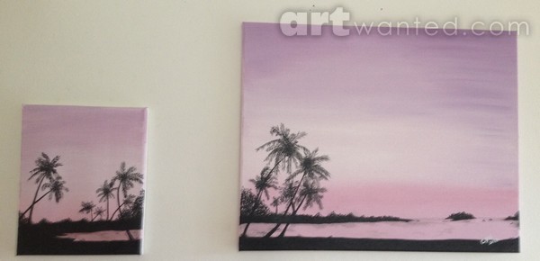 Tropical Dream 2 panel 16x20 & 8x10