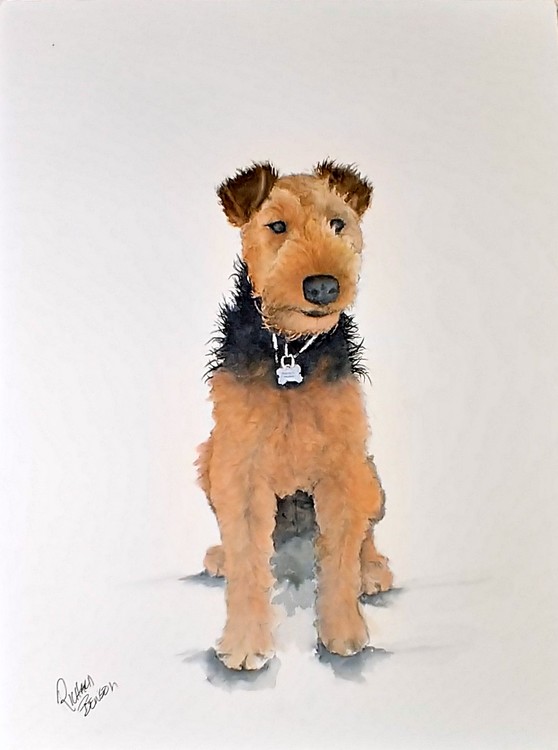 Dog portrait for a woman with Cancer