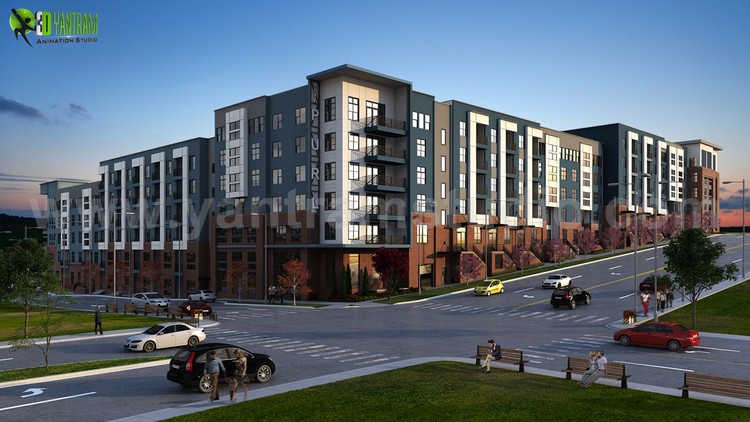 The Perfect Apartment Building ideas by 3d exterior design companies Florida, USA.