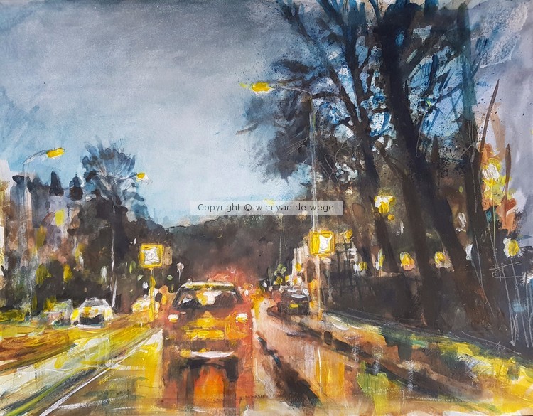 City in the evening
