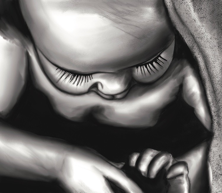 Baby black and white