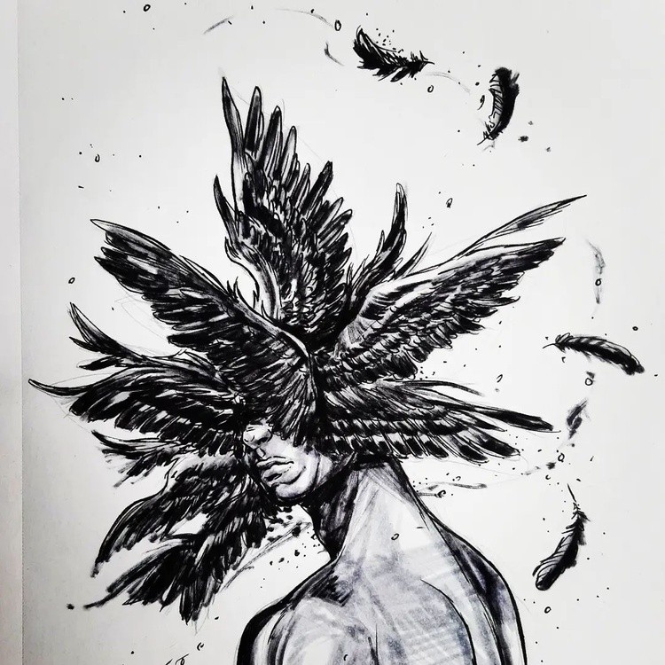 Day 5 of Inktober - Raven