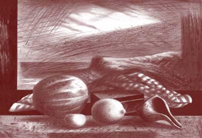 still life with a lemon