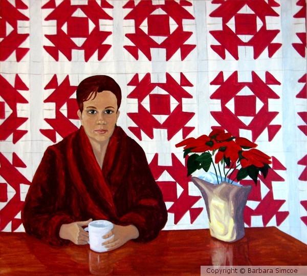 Self-Portrait with Grandma's Quilt