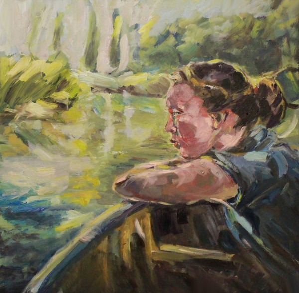 Girl boating