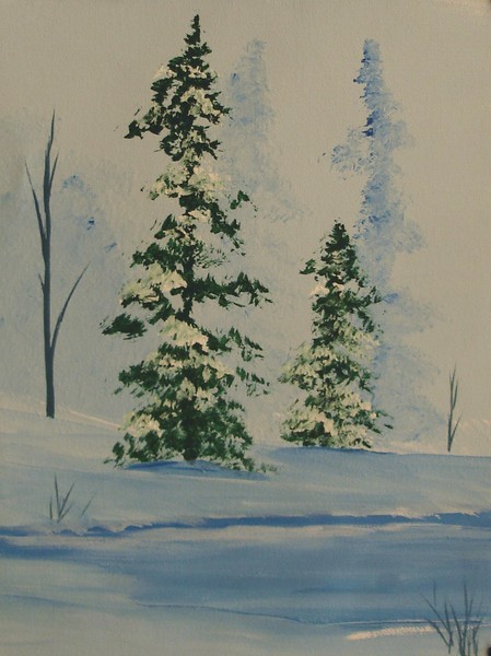 Two Pines Winter
