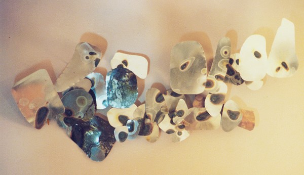 wall sculpture steel and brass 