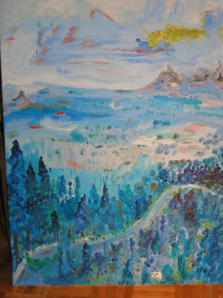 blue landscape