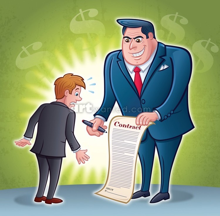 Business Man with Contract