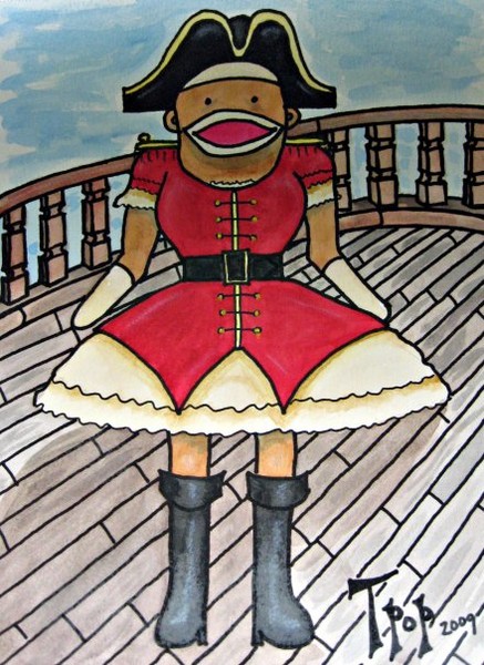 Pirate Girl Sock Monkey